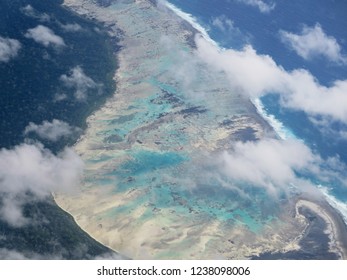 Aerial view of North Sentinel Island, Andaman.