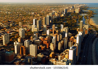 An Aerial View Of The North Side Of The Chicago Lakeshore