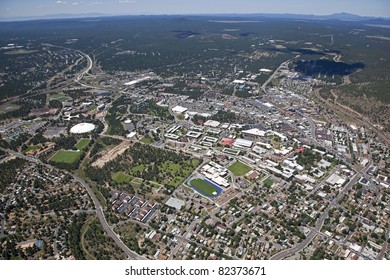 Aerial View Of Northern Arizona University And Flagstaff, Arizona