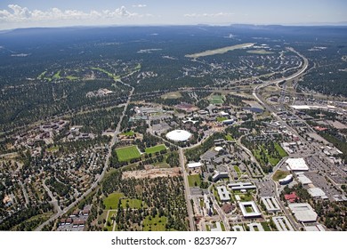 Aerial View Of Northern Arizona University And Flagstaff, Arizona