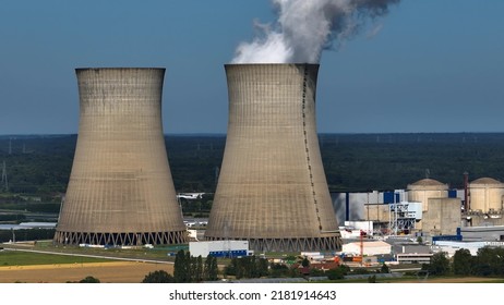 Aerial View Nuclear Power Plant France Stock Photo 2181914643 ...
