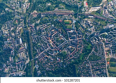 Aerial View Of  Nysa City In Poland