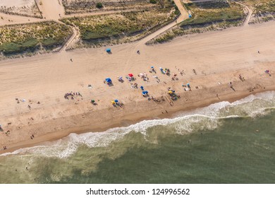 Aerial view of Ocean City Maryland beach