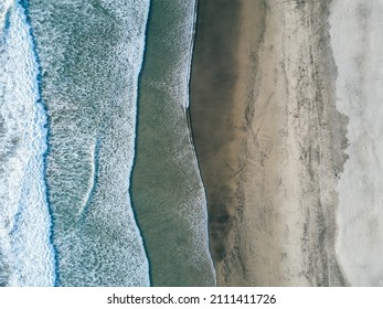 Aerial View of ocean Waves in Baja Califronia 