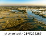 Aerial view of Okavango Delta. Botswana