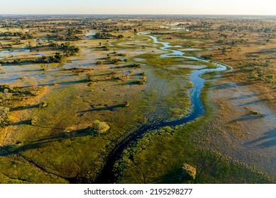 Aerial View Of Okavango Delta. Botswana