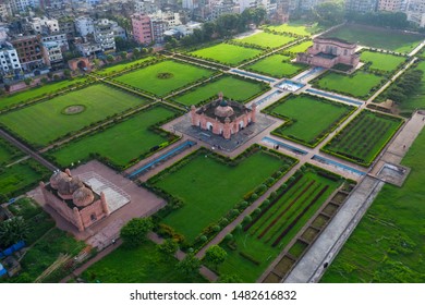 Aerial View of Old Dhaka City with Lalbagh Fort in the Center - Shutterstock ID 1482616832