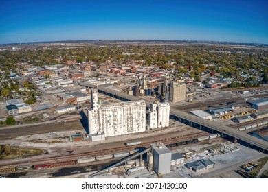 Aerial View of the Omaha Suburb of Fremont, Nebraska