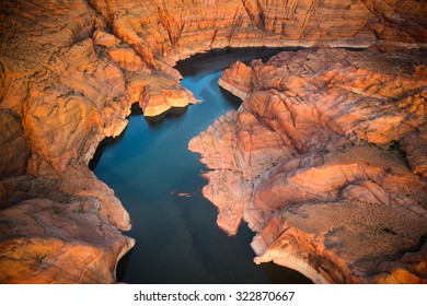 Aerial view on the Colorado river and the Grand Canyon, Arizona, USa