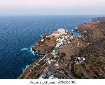 Aerial View On Kastro, Sifnos Greek Island, Summer