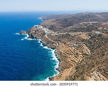 Aerial View On Kastro, Sifnos Greek Island, Summer