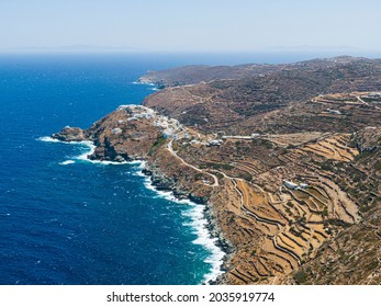 Aerial View On Kastro, Sifnos Greek Island, Summer