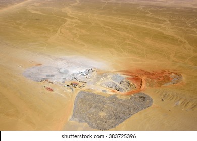 Aerial View On The Mining Development, Quarry In Namib Desert, Namibia