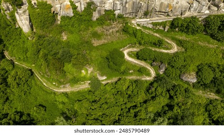 Aerial view on a mountain trail. - Powered by Shutterstock