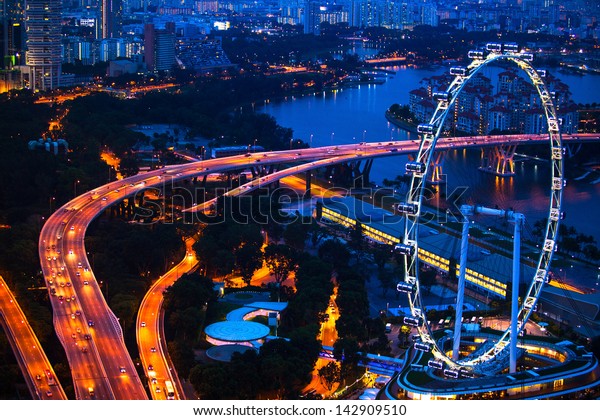 Aerial View On Singapore Flyer Roof Stock Photo 142909510 | Shutterstock