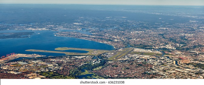 Aerial View On Sydney Airport 