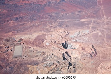 Aerial View Of Open-pit Copper Mine In Atacama Desert, Chile