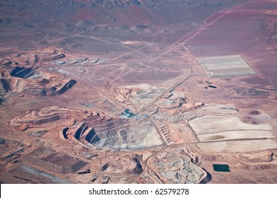 Aerial View Of Open-pit Copper Mine In Atacama Desert, Chile