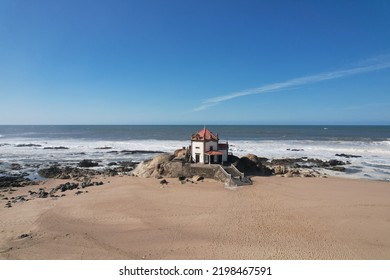 Aerial View In Oporto Beach, Portugal