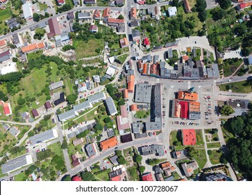 Aerial View Of Otmuchow City Center