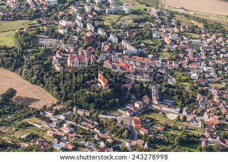aerial view of Otmuchow town in Poland Zdjęcia stock © 
