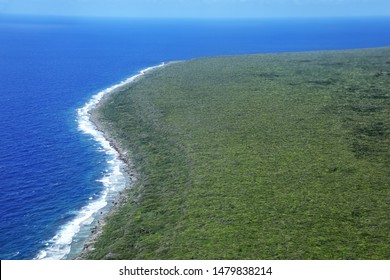 Aerial View Of Ouvea Island, New Caledonia. Ouvea Is A Commune In The Loyalty Islands Province.