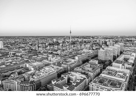 Similar – Image, Stock Photo One almost flew over the TV tower.