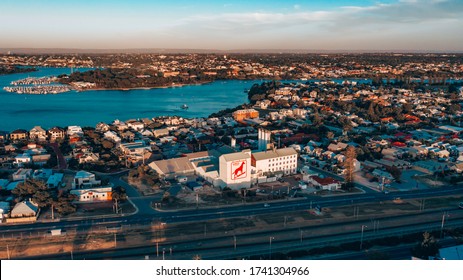 Aerial View Over Famous Dingo Flour Mill Which Has Become An Icon Of North Fremantle. Photo Taken On May 25, 2020 At The Sunset.