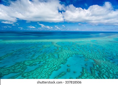 Aerial View over the Great Barrier Reef, Queensland, Australia