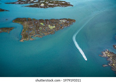 Aerial View Over Nassau County On Long Island New York