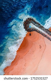 Aerial View Over Perth's City Beach Groin. Australia