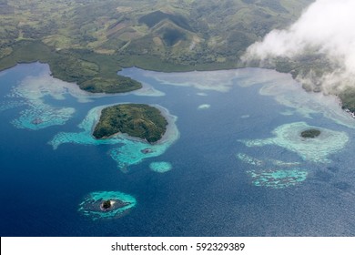 Aerial View Over Philippine Islands And Deserted Beaches