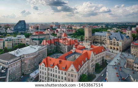 Aerial view over Poznan, Poland