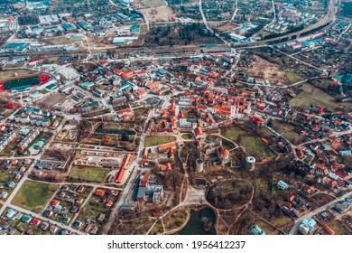 Aerial View Over The Private Houses.