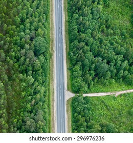 Aerial View Over The Road