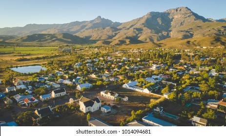 Aerial View Over The Small Town Of Ladysmith In The Western Cape Of South Africa