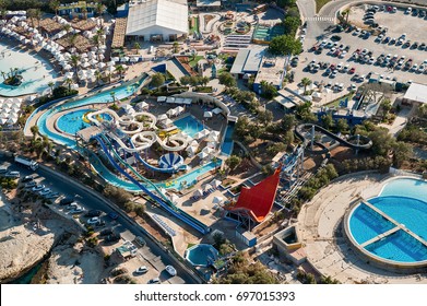 Aerial View Over The Splash&Fun Water Park In Naxxar (Malta)