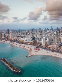 Aerial view over Tel Aviv, Israel