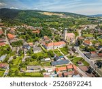 Aerial View Over Čachtice Village, Nové Mesto nad Váhom, Slovakia