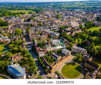 The Aerial View Of Oxford City Center In Summer, UK