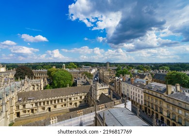 Aerial View Of Oxford City In England