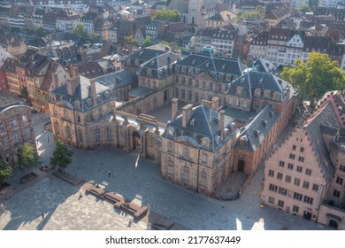 Aerial View Of Palais Rohan In Strasbourg, France