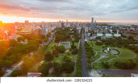 Aerial View Of Palermo In Buenos Aires