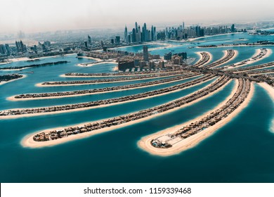 Aerial View Of The Palm In Dubai. 