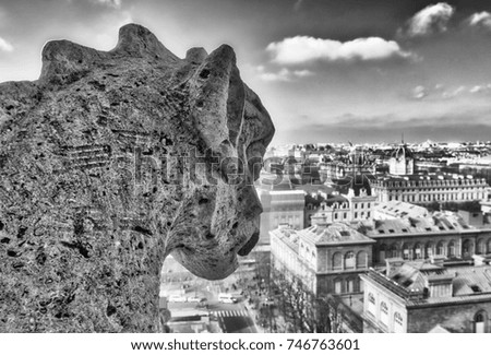 Similar – Gargoyle auf Notre Dame in Paris