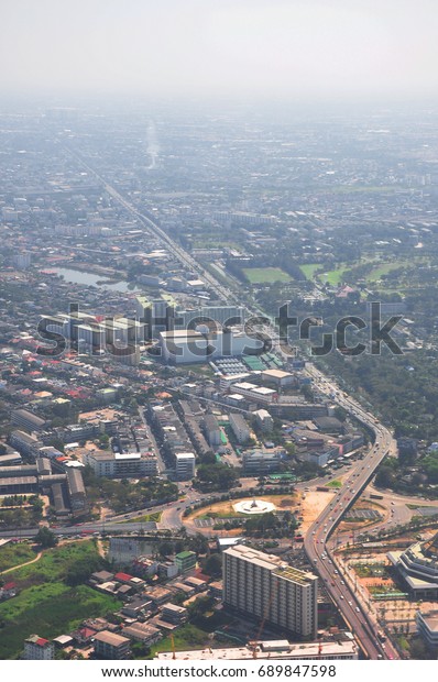 Aerial View Pathum Thani Province City Stock Photo Edit Now