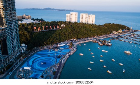 Aerial View Of  Pattaya , Thailand .