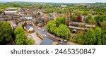 Aerial view of Penistone, a market town and civil parish in the Metropolitan Borough of Barnsley, South Yorkshire, England, UK