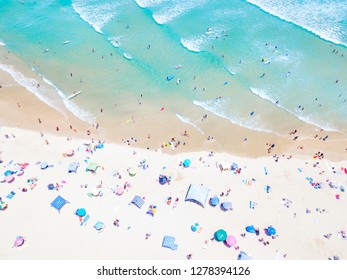 Aerial View People On Beach Blue Stock Photo 1278394126 | Shutterstock