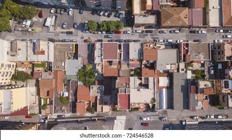 Aerial View Perpendicular Roofs Tall Buildings Stock Photo 724546528 ...